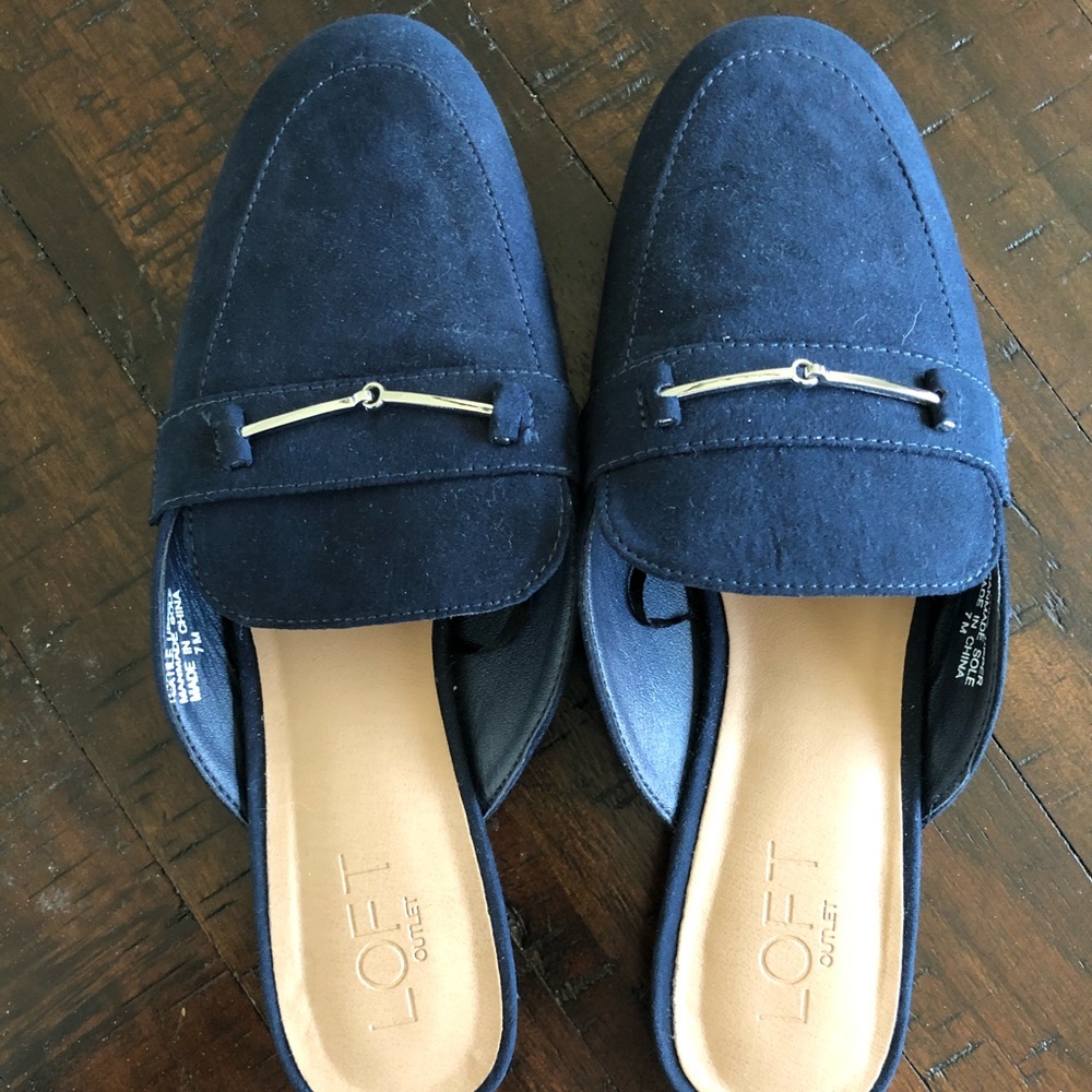 Loft outlet navy blue slip-ons